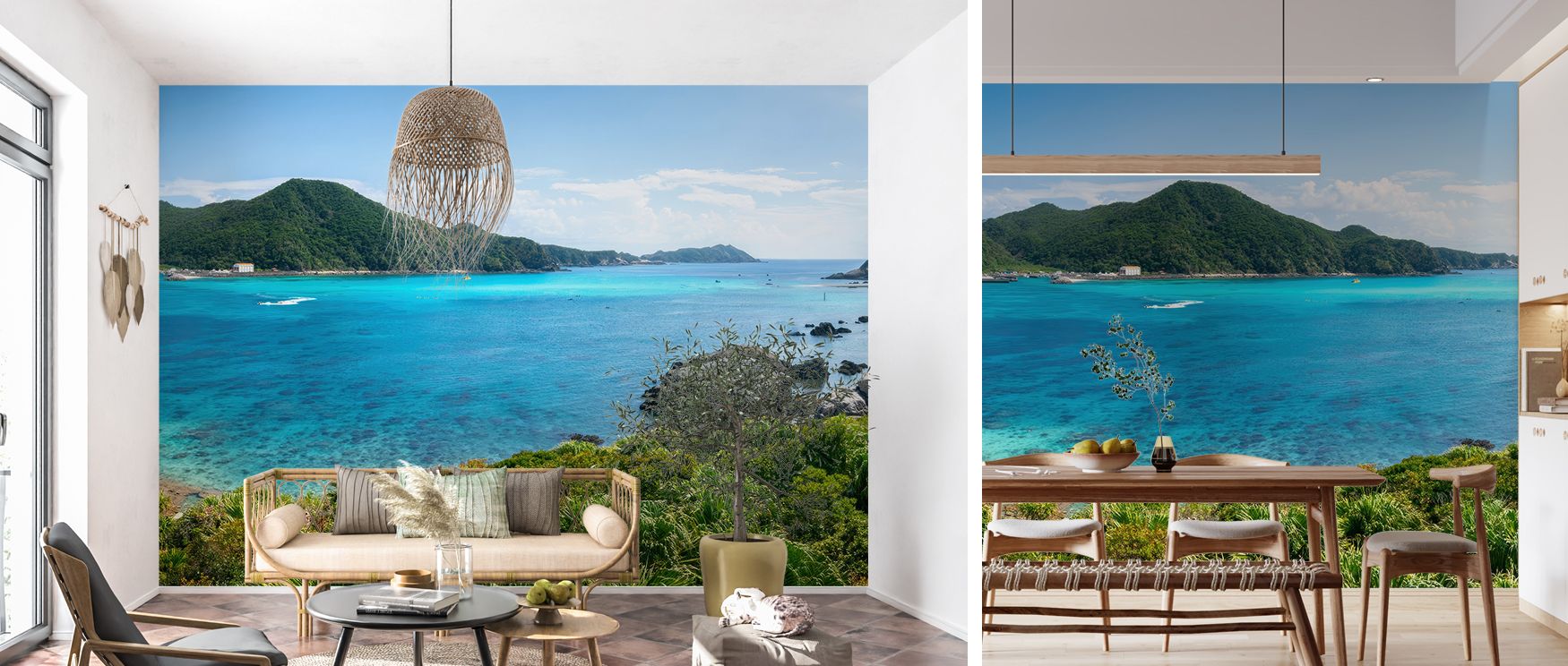 Aharen Bay Scenic Wallpaper presents sweeping views enriched with rhythmic tones. Its design reflects refinement, uplifting bedrooms, offices, or living spaces with decorative charm and serene artistry.