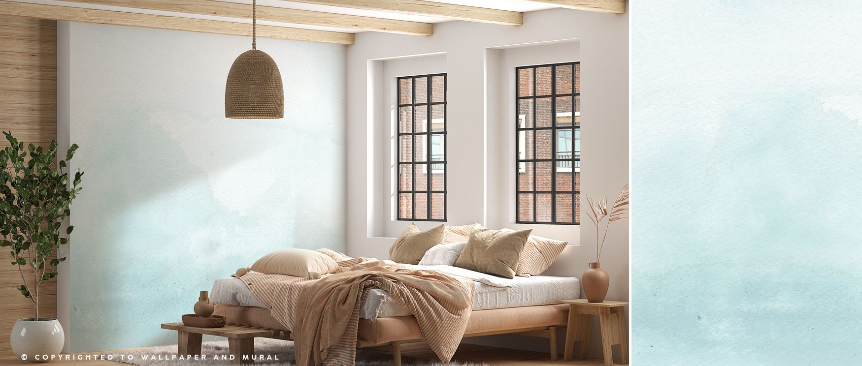 Abstract altered landscape wallpaper mural enriched with layered shapes and vibrant tones, ideal for living rooms or lounges, providing creative decorative backdrops filled with curiosity, artistic energy, and imaginative visual design. 