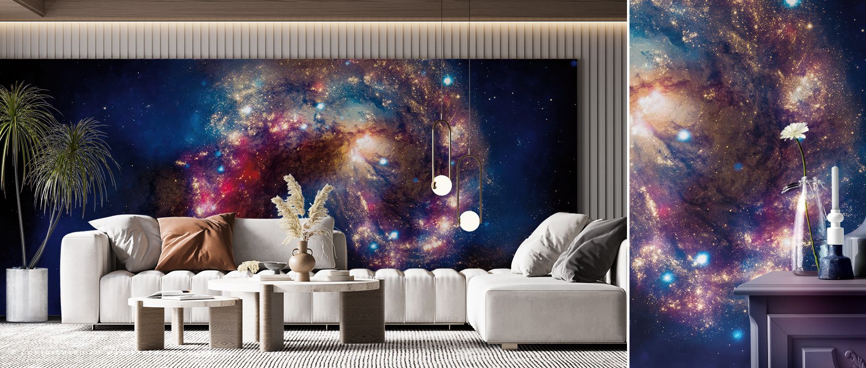 Dynamic forms unfold across the design, filling bedrooms with modern calm, living rooms with futuristic energy, and offices with inspiration, ensuring walls become alive with artistry and bold presence. 