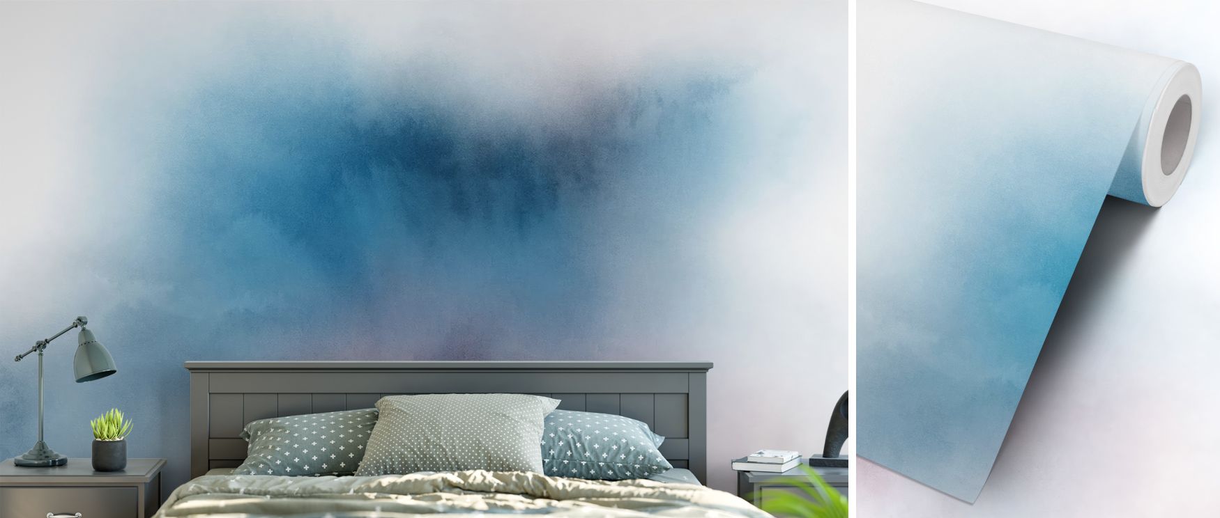Soft tones transition fluidly across the wallpaper, enhancing bedrooms with rest, living rooms with vibrancy, and offices with focus, bringing artistry and creativity into interiors. 