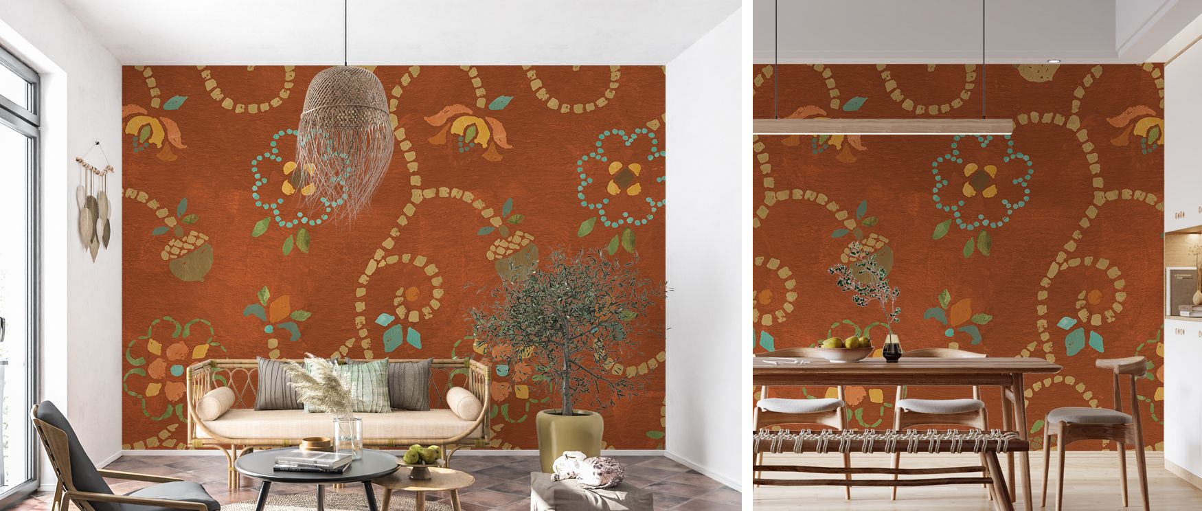 Autumn acorns wallpaper mural showcasing seasonal patterns, perfect for living rooms or dining spaces, enriching interiors with decorative accents filled with rustic fall charm, cozy warmth, and nostalgic beauty. 