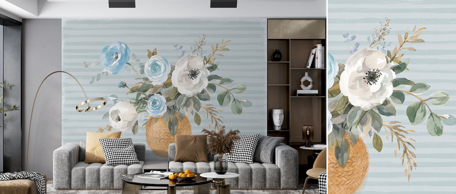 Bouquet inspired motifs spread across surfaces, transforming bedrooms into calming escapes, living rooms into stylish retreats, and nurseries into gentle havens. 