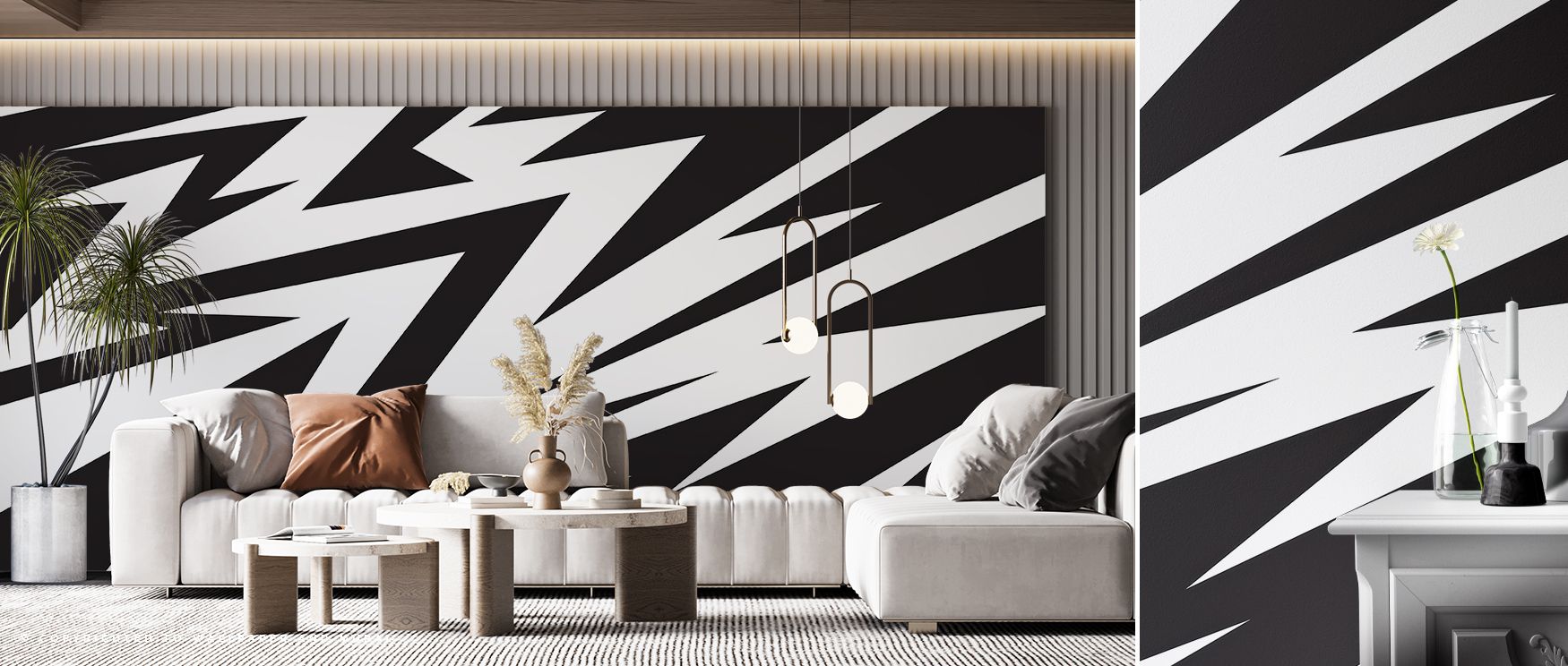 The design channels bold energy through abstract forms, making bedrooms restful, living rooms bold, and offices innovative, bringing artistic character into every interior space. 