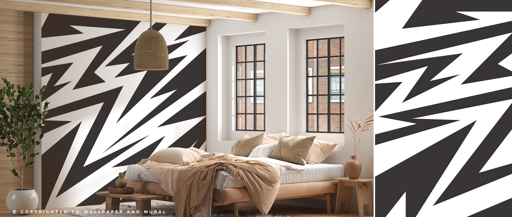 Bold motion flows through the wallpaper, giving bedrooms calm, living rooms vibrancy, and offices focus, creating interiors that celebrate modern design and dynamic artistry. 