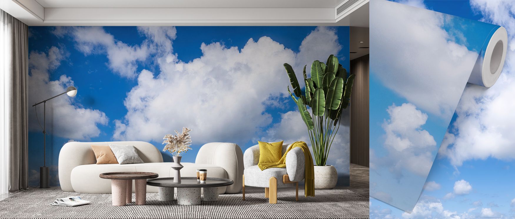 Gentle imagery creates rhythm across interiors, enhancing bedrooms with tranquility, living rooms with vibrancy, and bathrooms with refreshing charm, celebrating seaside artistry. 