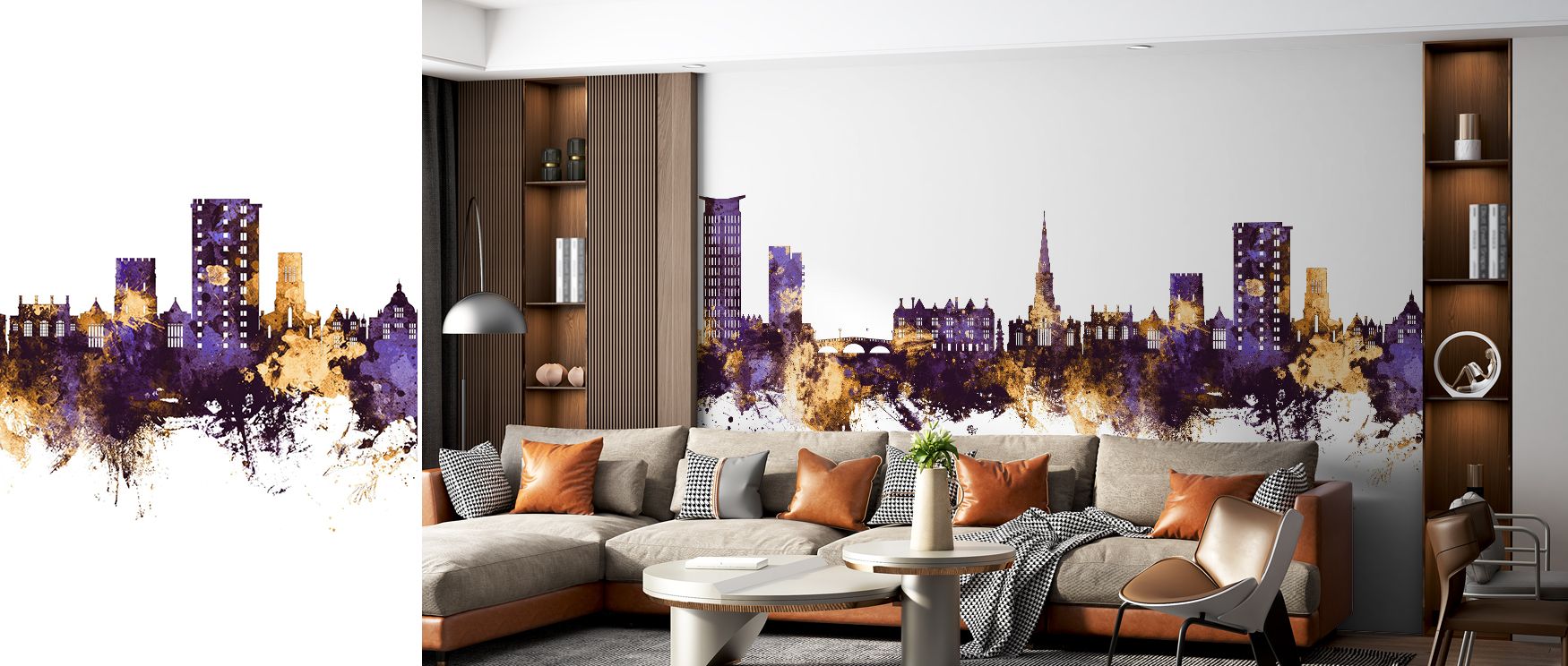 Artistic tones elevate Bedford’s skyline, giving bedrooms peaceful atmosphere, living rooms dramatic focus, and offices vibrant inspiration, blending heritage with stylish design. 