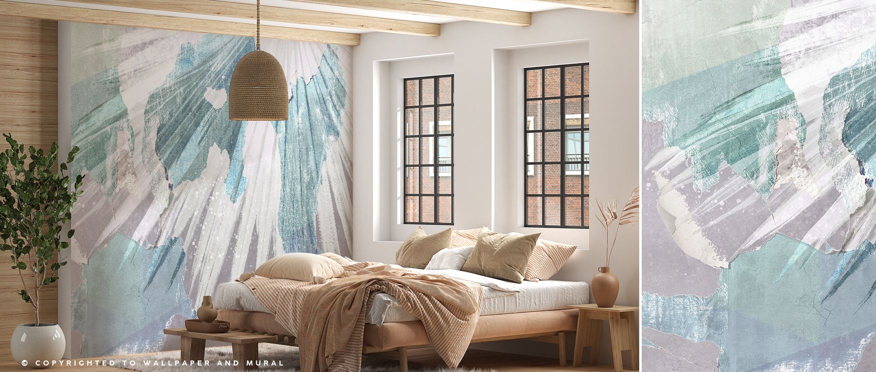 Expressive designs flow across surfaces, giving bedrooms rest, living rooms vibrancy, and offices creativity, turning interiors into bold modern showcases of artistic intrigue. 