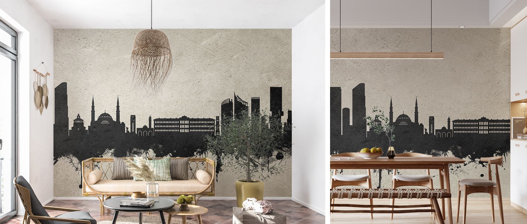 Beirut Skyline Concrete design wallpaper brings refined professionalism to offices where architectural silhouettes in neutral palette inspire creative yet minimal environment balancing cultural charm with contemporary stylish decor beautifully.