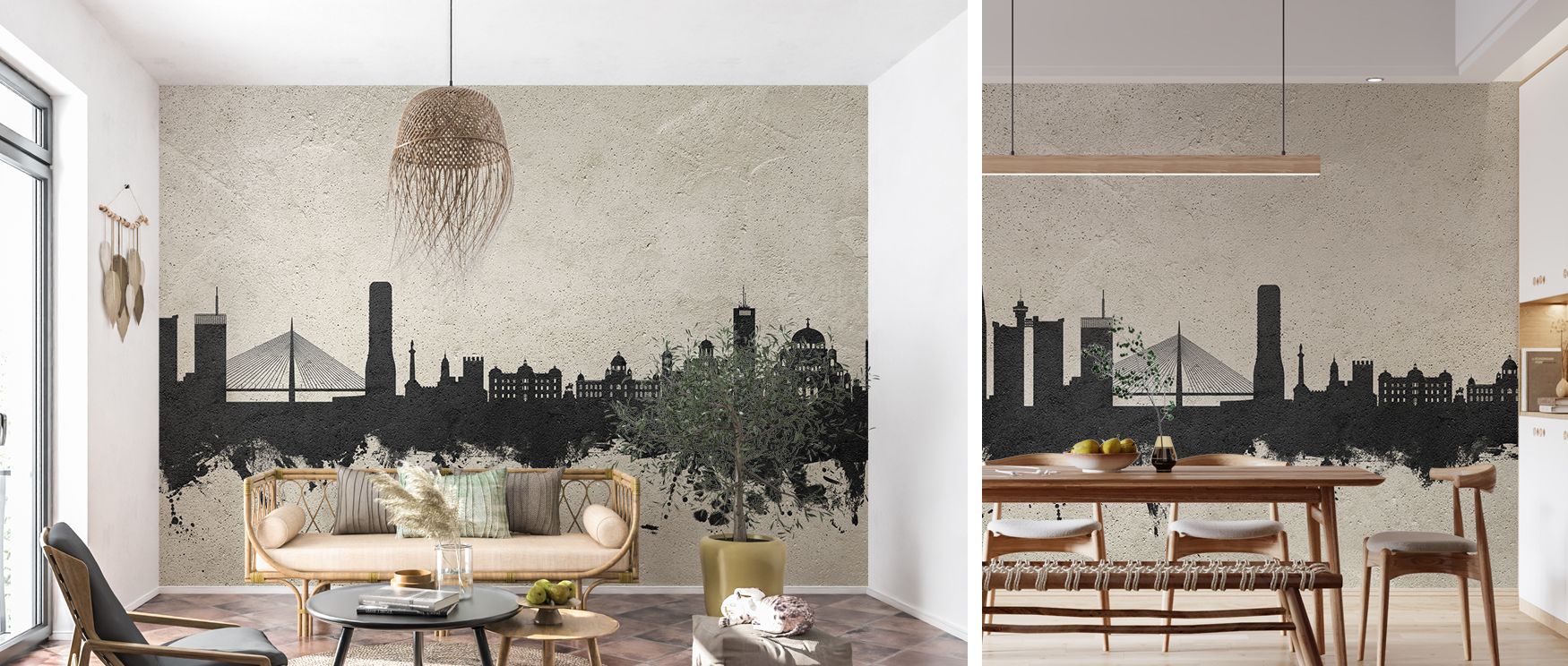 Belgrade Skyline Concrete design wallpaper adds professional decor to offices where neutral tones foster sophisticated atmosphere blending creativity with cultural charm while maintaining understated elegance across modern interiors beautifully.