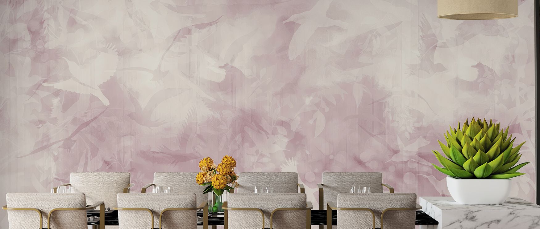 Subtle elegance defines this wallpaper, where every scenic feature conveys a sense of life and harmony. Its design creates a soothing effect, making it perfect for spaces that value calm reflection and stylish tranquility. 