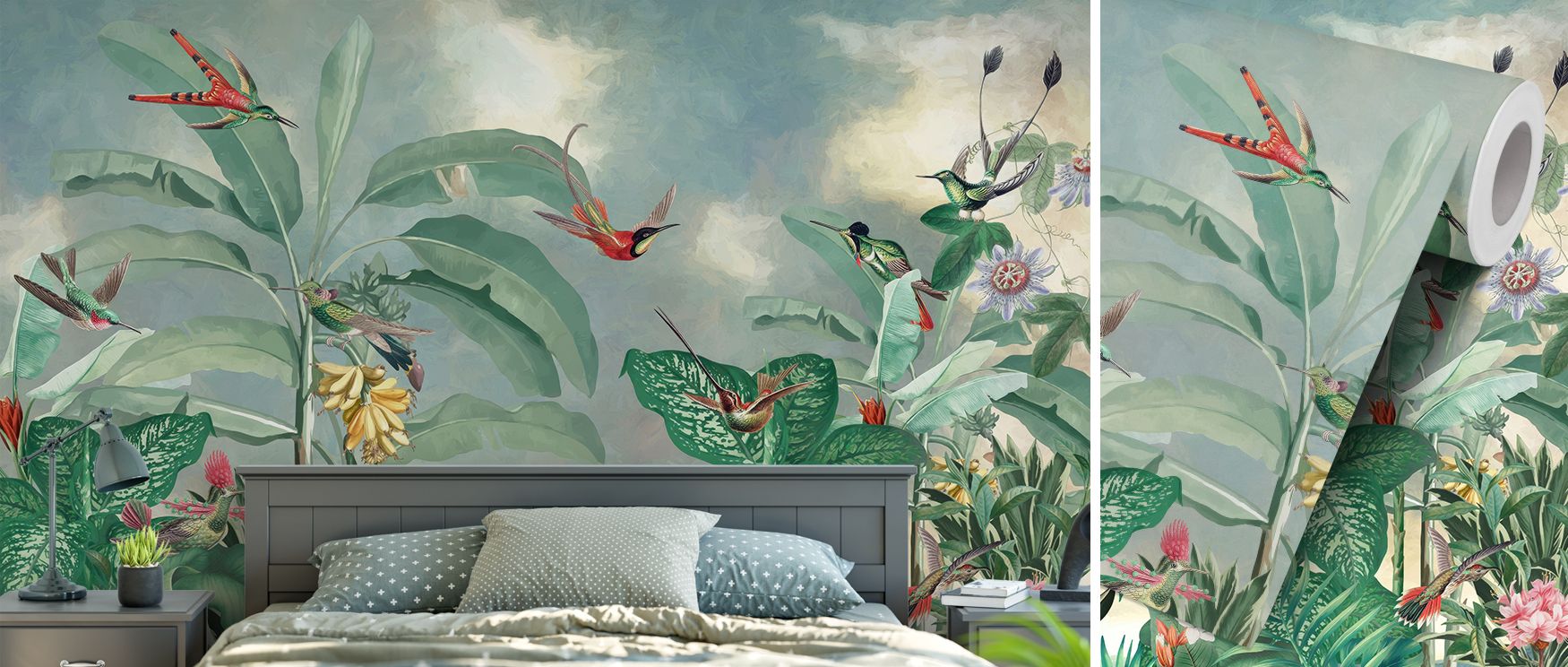 Its design layers warmth and elegance together, creating a backdrop that feels calm yet expressive. The presence of birds offers rhythm and balance, making interiors more welcoming while enhancing rooms with timeless decorative appeal and artistic serenit