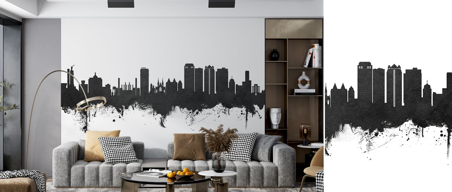 Scenic imagery transforms walls into backdrops filled with personality and balance. The design enhances interiors with bold presence, inspiring relaxation and sophistication across a variety of spaces. 