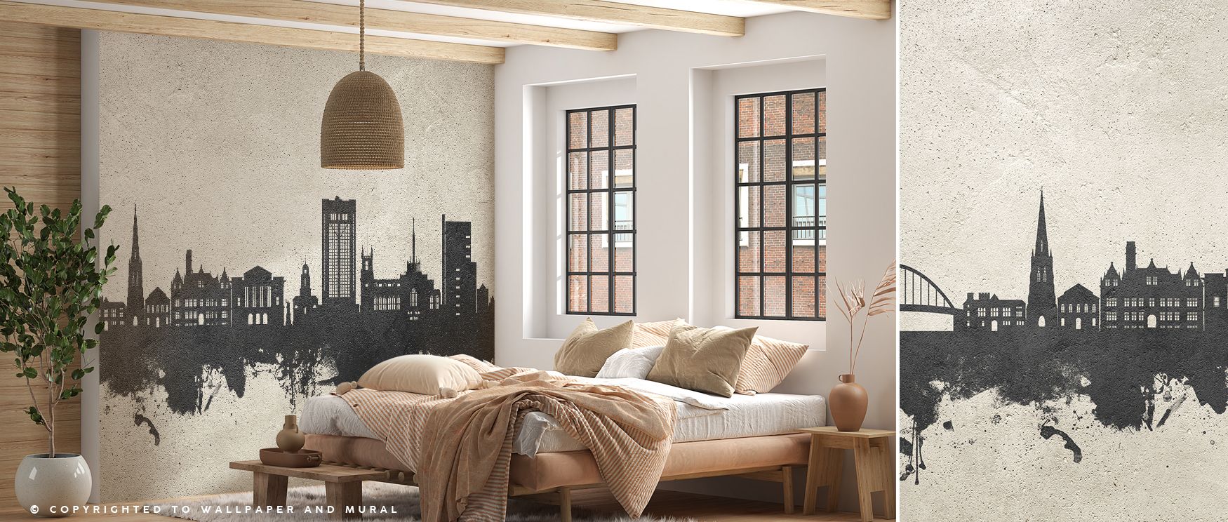 With its structured rhythm and strong contrasts, this wallpaper highlights urban sophistication. It transforms walls with powerful imagery that inspires pride and elegance, making it perfect for stylish homes and sleek office spaces. 