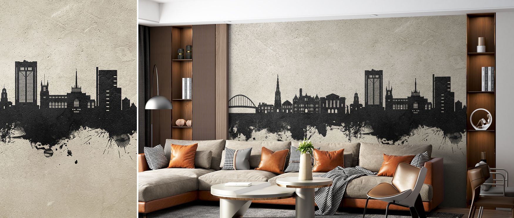 Its composition celebrates architectural beauty, creating balance between detail and bold contrast. This makes interiors feel contemporary and distinctive, highlighting style and personality while remaining versatile for different décor themes. 