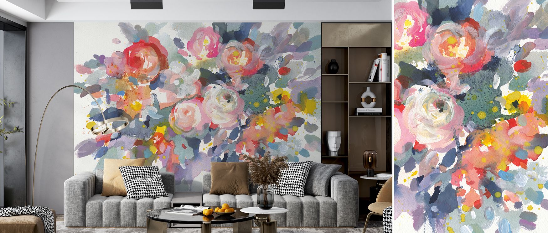 Wallpaper design Bloom Burst Floral offers vivid bloom filled imagery that enhances bedrooms with refreshing style evoking natural gardens indoors where blossoms bring charm and timeless beauty enriching interiors with warmth elegance and nature inspired 