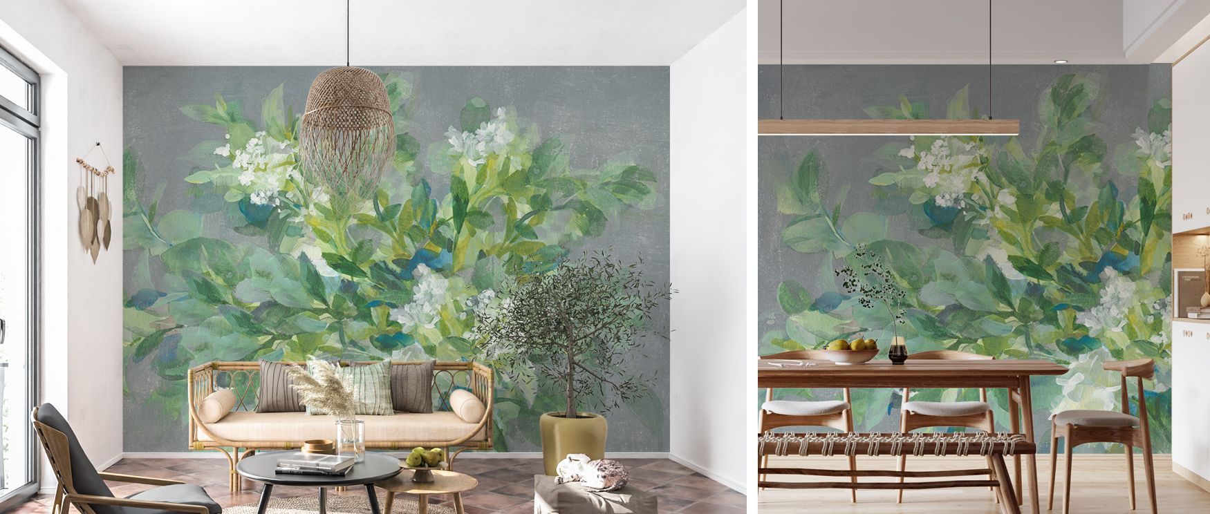 Bouquet For You With Greenery Wallpaper illustrates blossoms layered in natural flow with greenery. Its imagery reflects artistry, enriching bedrooms, living rooms, or shared interiors with freshness and decorative refinement. 