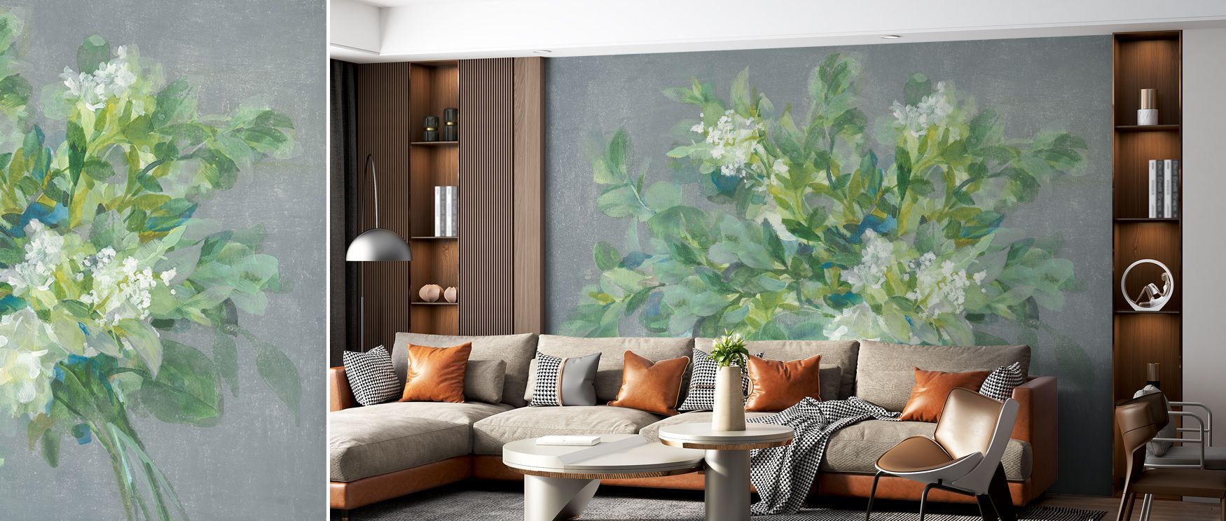 Bouquet For You With Greenery Wallpaper conveys charm with blossoms detailed in rhythm. Its imagery reflects refinement, enriching bedrooms, living rooms, or offices with decorative balance and natural artistry. 