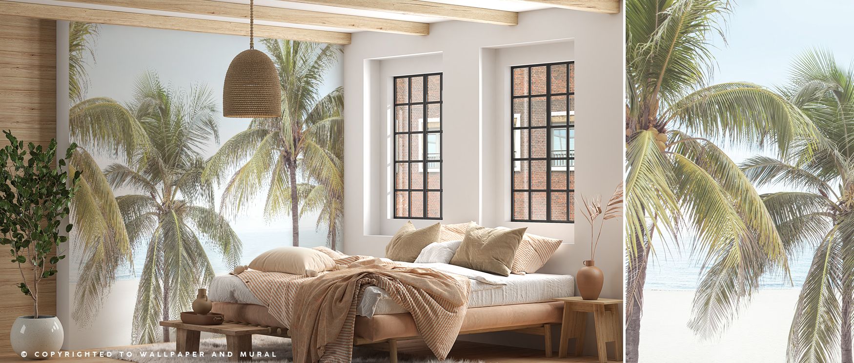 A mural wallpaper inspired by the sea horizon, designed for bedrooms, studies, or lounges. It offers calm sophistication and natural artistry, creating soothing decorative atmospheres that feel expansive and elegant. Its timeless presence makes interiors 
