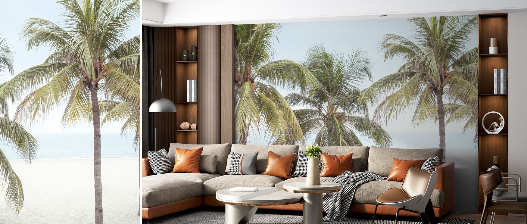 Sea view mural wallpaper filled with ocean tones and open skies, perfect for creative spaces, bedrooms, or dining rooms. It enriches interiors with peaceful decorative charm, offering balance, elegance, and inspiration. It turns plain walls into windows o