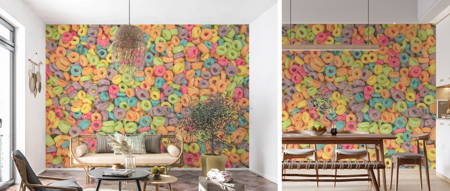 Cereal dream abstract mural wallpaper featuring bold tones and imaginative design, perfect for bedrooms, lounges, or offices. It adds creative decorative balance, artistic refinement, and playful charm, transforming interiors into stylish retreats that ra