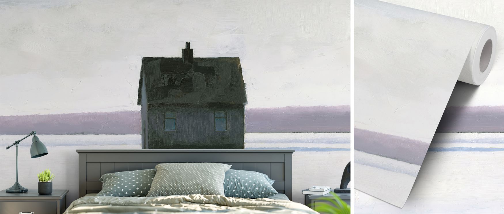 Snow view mural wallpaper featuring cold winter landscapes, suited for bedrooms, studies, or lounges. It enriches interiors with decorative elegance, natural charm, and peaceful artistry, creating refined spaces filled with timeless seasonal beauty, quiet