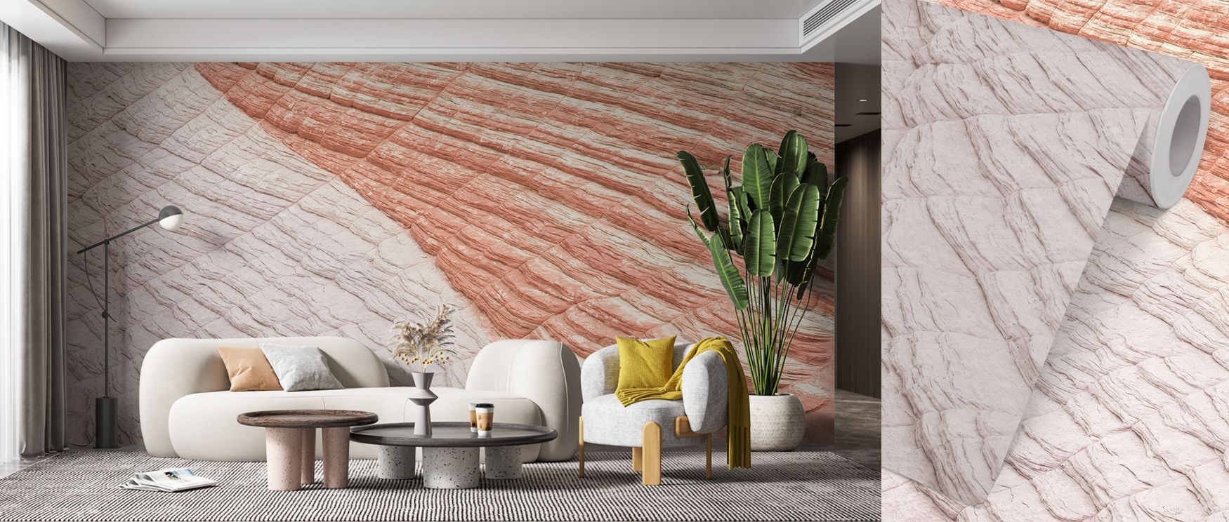 Coyote Buttes mural wallpaper featuring iconic sandstone formations, suited for bedrooms, studies, or lounges. It creates interiors enriched with decorative refinement, natural artistry, and dramatic balance, offering striking spaces filled with desert ch