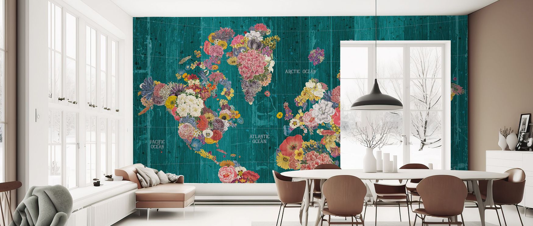 A dramatic wallpaper inspired by dark botanical themes, featuring leafy arrangements that exude mystery and sophistication. Perfect for bedrooms, living rooms, or offices, it creates a captivating environment where walls reflect artistic nature-inspired d