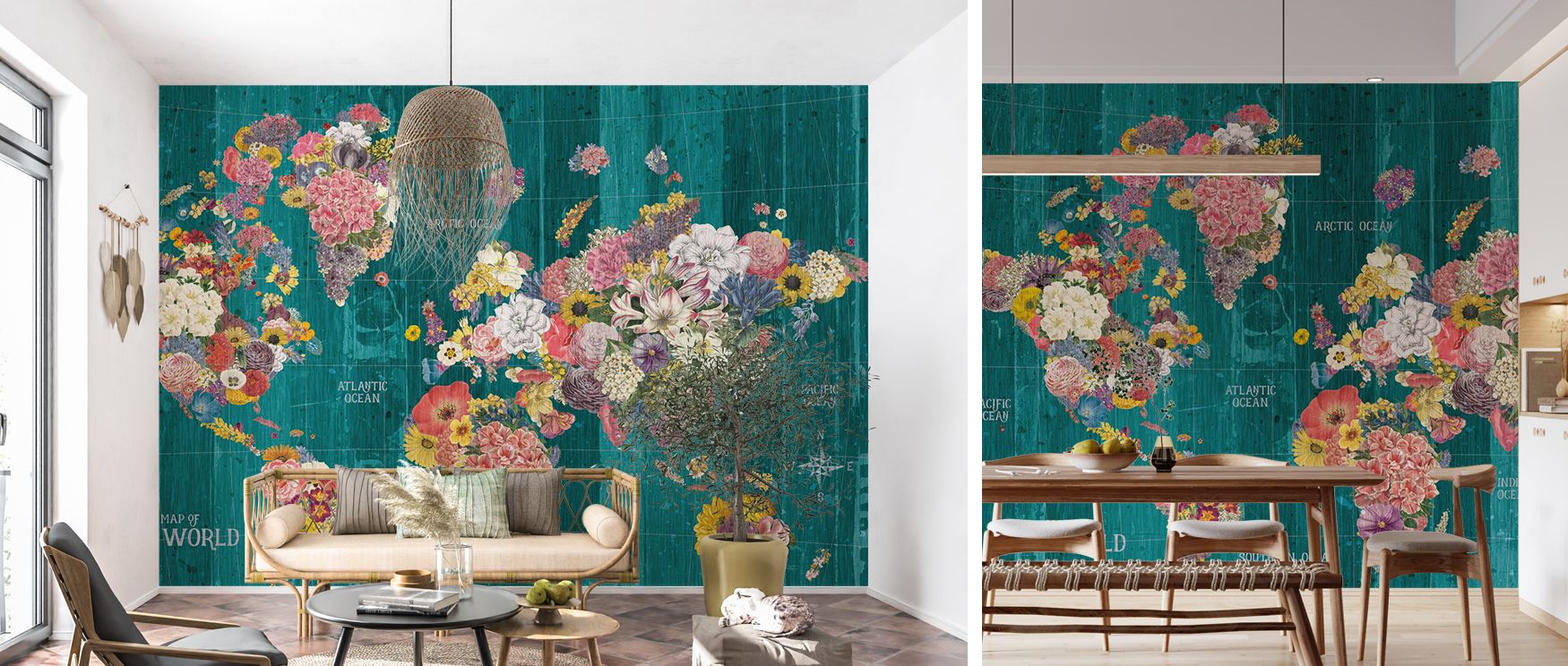 A dramatic dark wallpaper with botanical detailing that introduces nature’s richness into interiors. Its intricate foliage creates elegance and calm sophistication, perfect for transforming living rooms, home libraries, or bedrooms into serene yet captiva