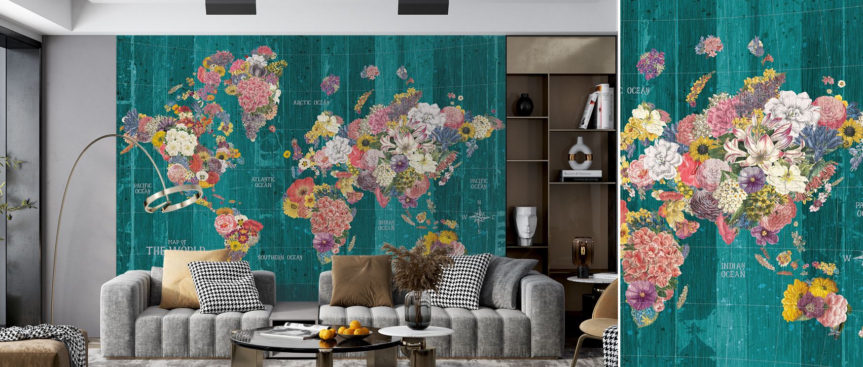 This wallpaper showcases lush foliage in a dark botanical style, transforming interiors into refined natural retreats. Its rich detailing creates atmosphere and depth, ideal for bedrooms, hallways, or lounges where elegance and tranquility matter. 