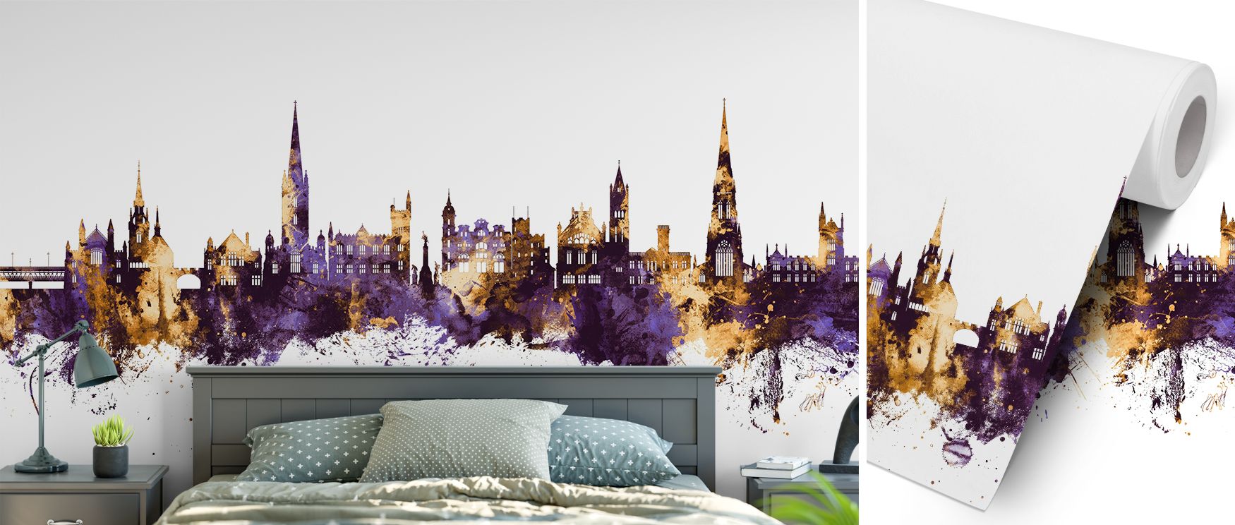 A mural wallpaper showcasing Derry skyline in regal tones, ideal for lounges, dining rooms, or studies. It enhances interiors with decorative refinement, historic charm, and bold artistry, creating refined spaces enriched with metropolitan balance, cultur