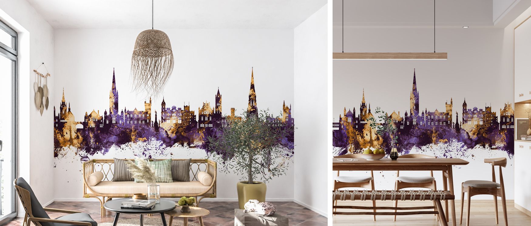 A mural wallpaper capturing Derry skyline in regal artistry, perfect for offices, living rooms, or dining spaces. It enriches interiors with decorative refinement, cultural sophistication, and metropolitan inspiration, creating striking spaces filled with