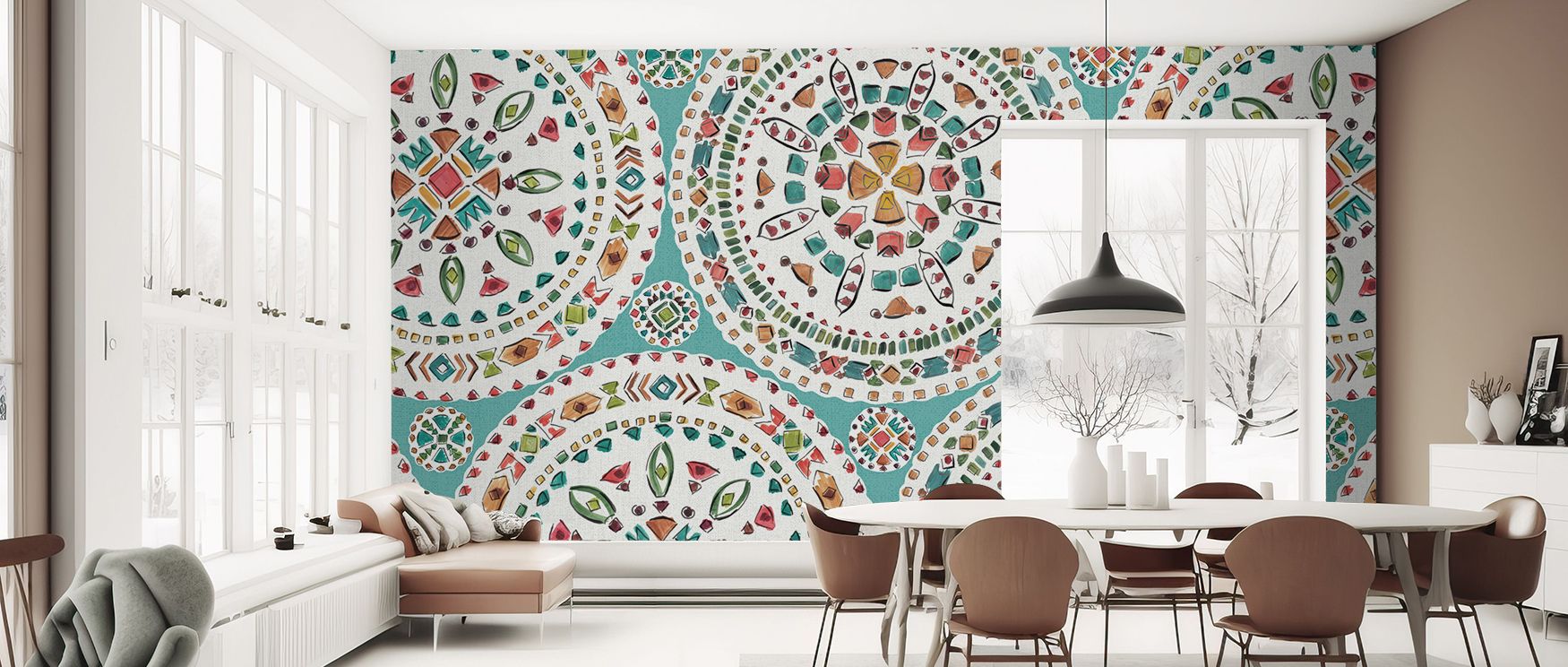 A floral mural wallpaper capturing blooms in delicate artistry, perfect for bedrooms, dining areas, or lounges. It enhances interiors with decorative balance and natural charm, creating serene, elegant atmospheres filled with floral refinement. 