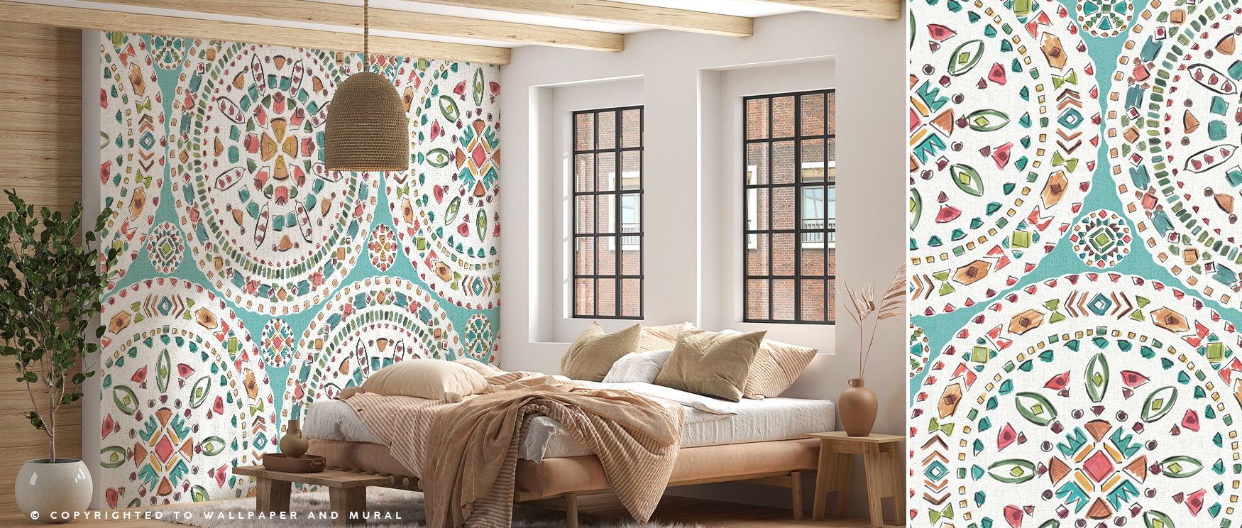 Floral mural design featuring blooming flowers in gentle tones, perfect for dining areas, bedrooms, or lounges. It transforms interiors with decorative artistry and balance, creating spaces that radiate timeless sophistication, floral charm, and elegant r
