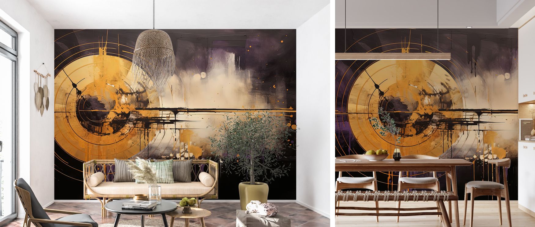 A mural wallpaper capturing drifting stars and cosmic charm, perfect for bedrooms, dining areas, or lounges. It enriches interiors with decorative refinement, celestial artistry, and imaginative presence, creating stylish atmospheres filled with cosmic el