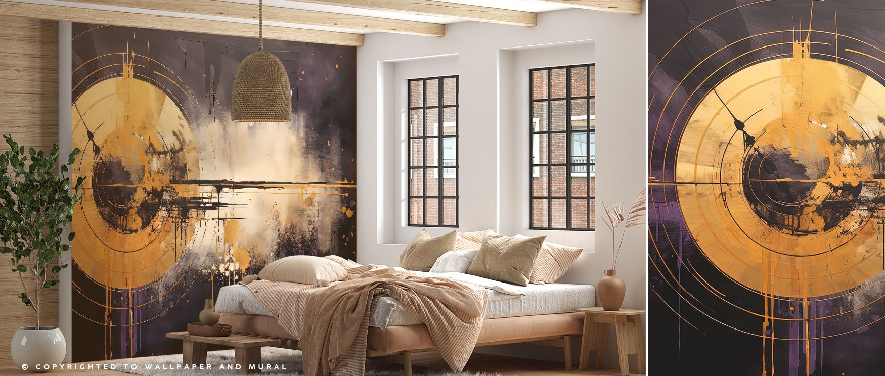 Drifting in space mural wallpaper featuring celestial artistry, ideal for bedrooms, creative spaces, or living rooms. It transforms interiors with decorative refinement, cosmic charm, and imaginative beauty, creating refined spaces enriched with cosmic wo