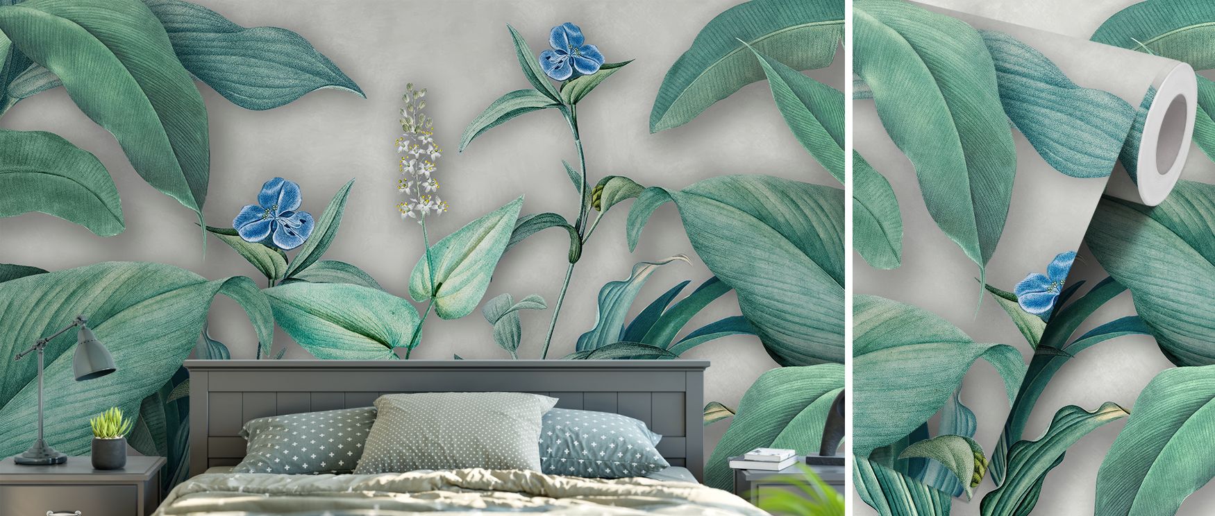 Delicate floral patterns in refined hues sweep across wallpaper with elegance, creating interiors filled with charm and calmness. Bedrooms or dining areas become serene sanctuaries enriched by artistry, timeless character, and sophisticated beauty. 