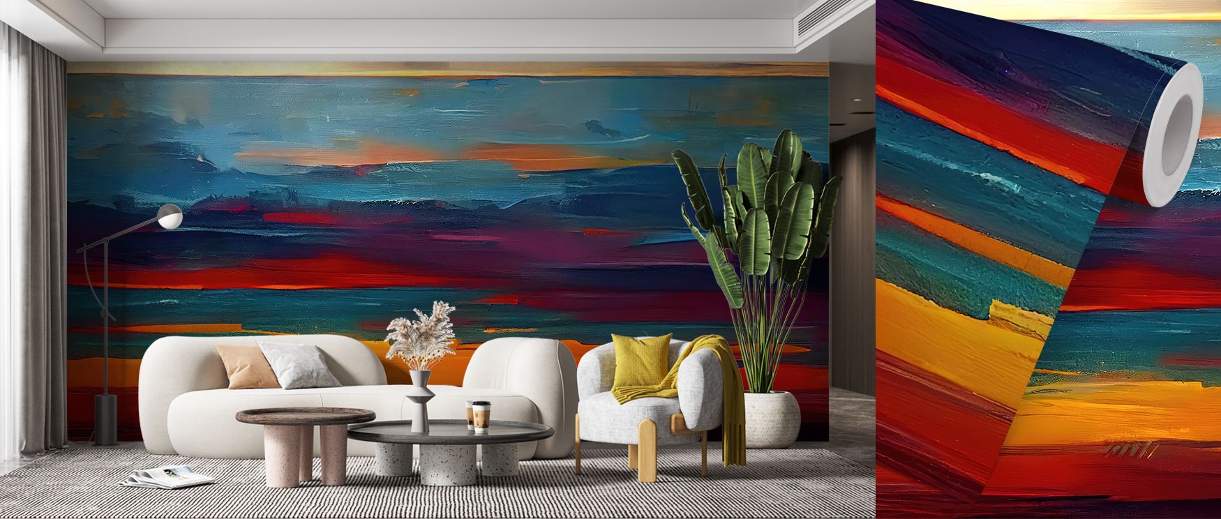 Mystical dawn scenic wallpaper mural with magical artistry enriches interiors with whimsy and imagination. Bedrooms or living spaces glow with charm and fantasy character, turning walls into dreamy sanctuaries filled with beauty. 