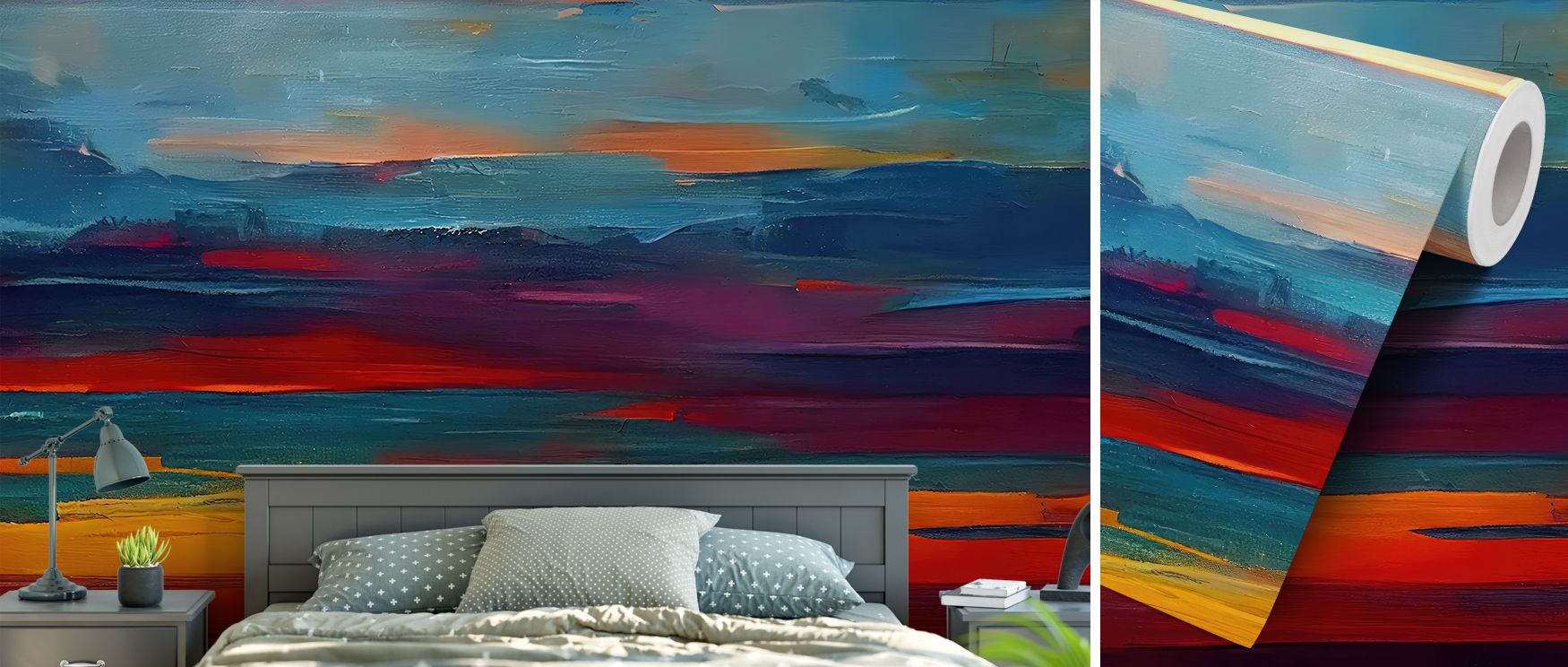 Fantasy dawn wallpaper design featuring magical imagery creates interiors filled with imagination and artistry. Bedrooms or lounges glow with color and whimsy, turning walls into enchanting backdrops filled with wonder and adventure. 