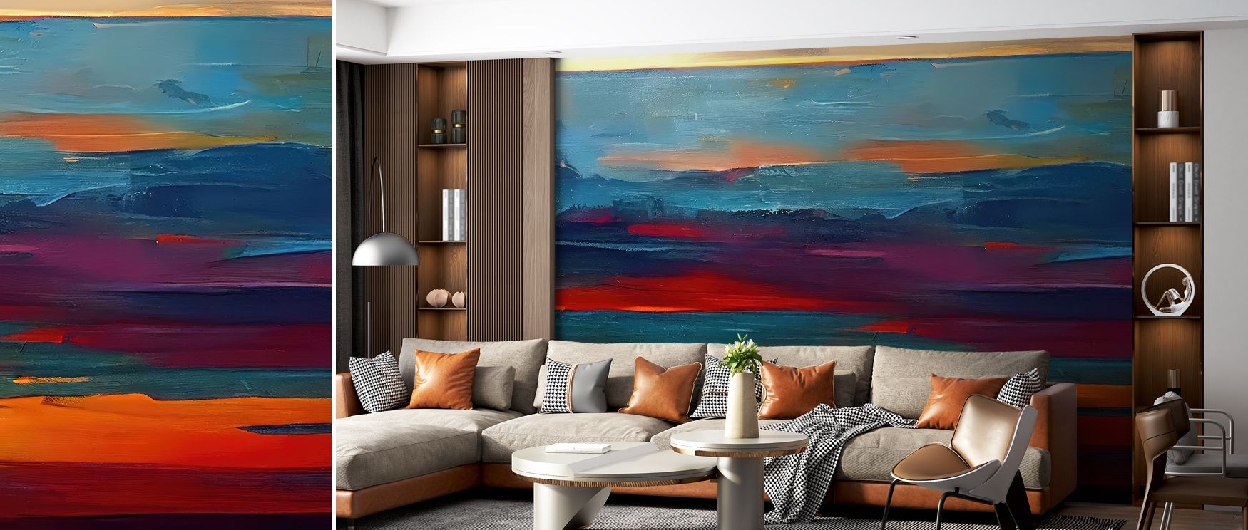 Mystical dawn wallpaper mural featuring fantasy artistry enriches interiors with whimsical beauty. Living rooms or bedrooms glow with dreamy character, turning walls into magical backdrops filled with inspiration. 