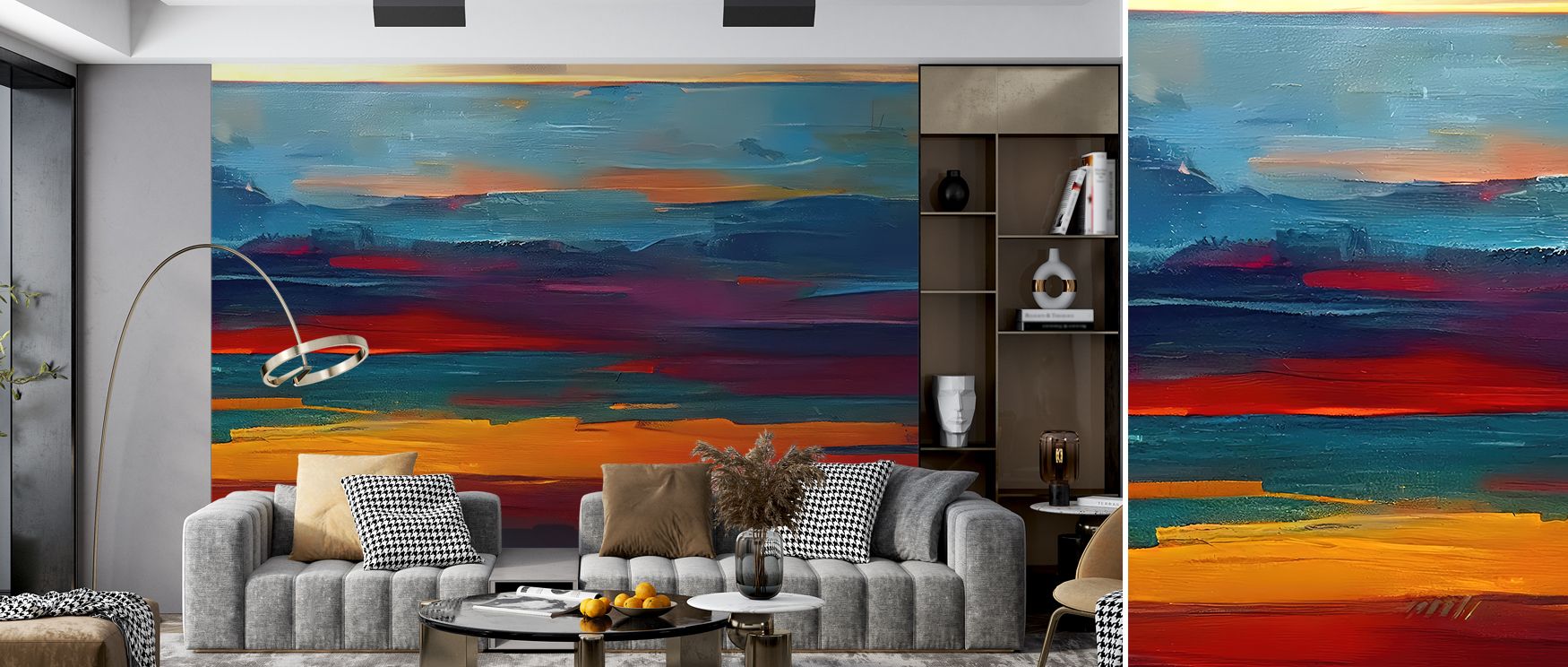 Enchanting dawn wallpaper mural with mystical artistry enriches interiors with imagination and wonder. Bedrooms or lounges glow with whimsical beauty, turning walls into dreamy sanctuaries filled with charm. 