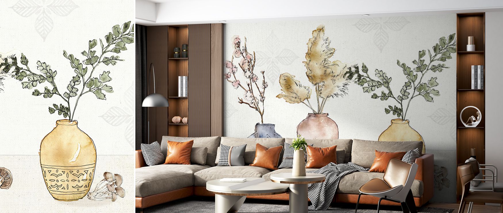 Rustic farmhouse wallpaper mural creates interiors filled with warmth and charm. Kitchens, bedrooms, or living rooms glow with rustic artistry, turning spaces into homely retreats enriched with timeless design and natural beauty. 