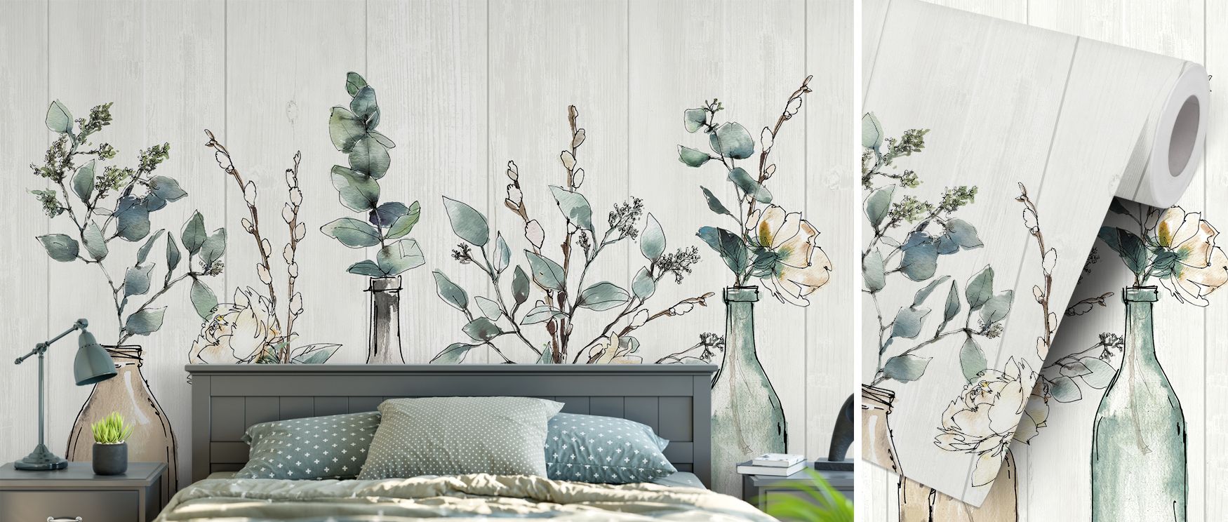 A vintage-inspired farmhouse wallpaper design captures rustic charm and nostalgia. Bedrooms or kitchens glow with artistry and character, transforming interiors into timeless sanctuaries enriched with warmth, elegance, and cozy beauty. 