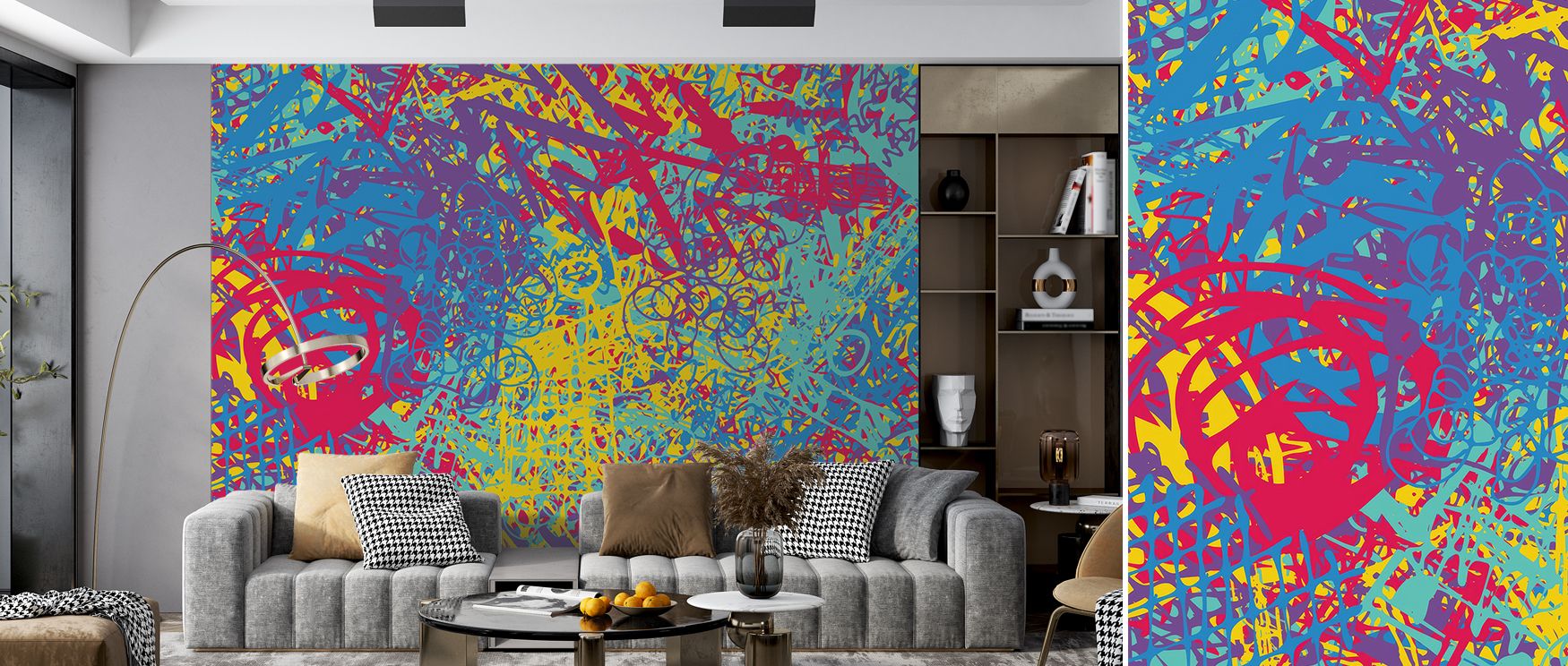 A romantic festival wallpaper mural with enchanting artistry enriches interiors with charm. Bedrooms or lounges glow with warmth, creating intimate spaces filled with beauty, elegance, and heartfelt character. 
