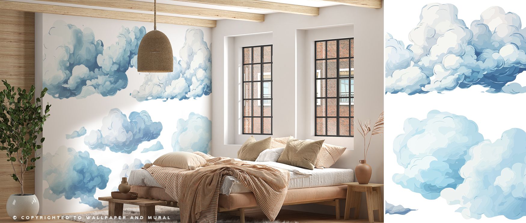 Cloud sketches spread gently across this wallpaper, filling interiors with softness and elegance. Designed to enhance spaces with serene charm, it transforms walls into backdrops of quiet beauty. Bedrooms and lounges benefit from its artistic refinement, 
