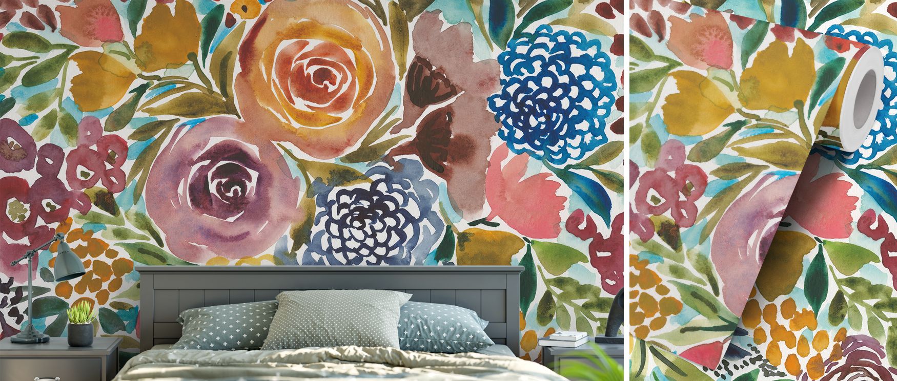 This wallpaper features delicate sprays of blossoms in elegant arrangements, adding refinement and charm. Designed for bedrooms or dining areas, it enhances walls with timeless artistry, making interiors serene and filled with graceful beauty. 