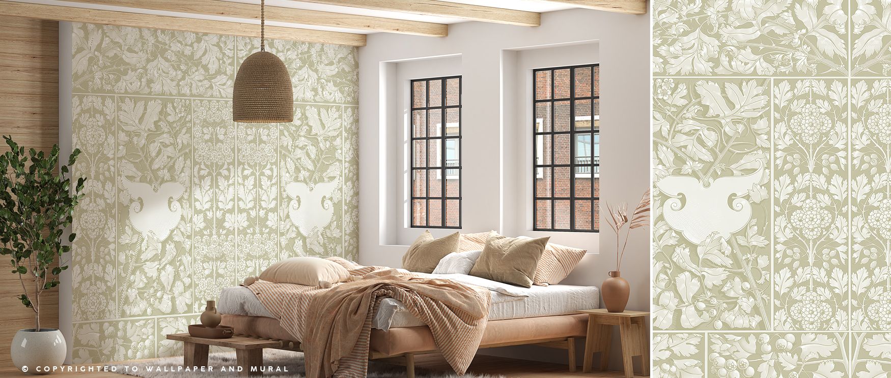Fresh flowers and berries flow gracefully across this wallpaper, making kitchens or bedrooms glow with joy. Interiors shine with cheerful artistry, as walls become filled with natural detail and refreshing charm. 