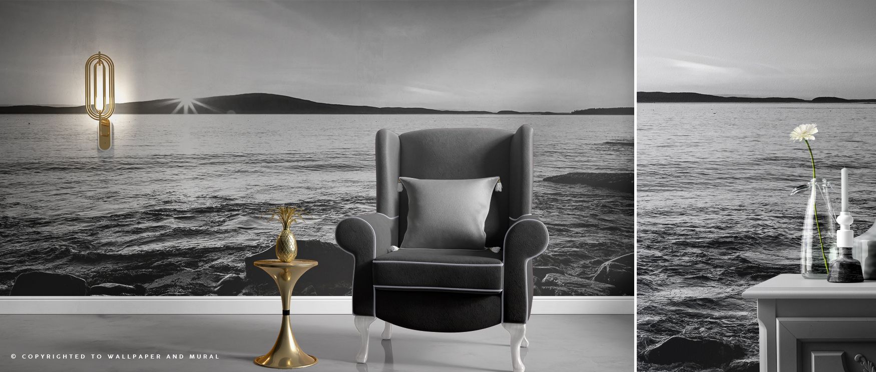 Frenchman Bay Scenic Wallpaper provides offices with refreshing calm where coastal imagery inspires creativity focus and relaxation blending cultural artistry with refined professional elegance consistently.