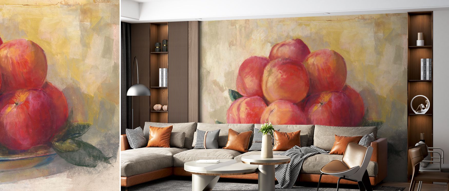 Fruit Bowl Scenic Wallpaper decorates kitchens with lively fruit imagery where artistic natural details inspire joyful refined environment blending charm hospitality and stylish freshness effectively.