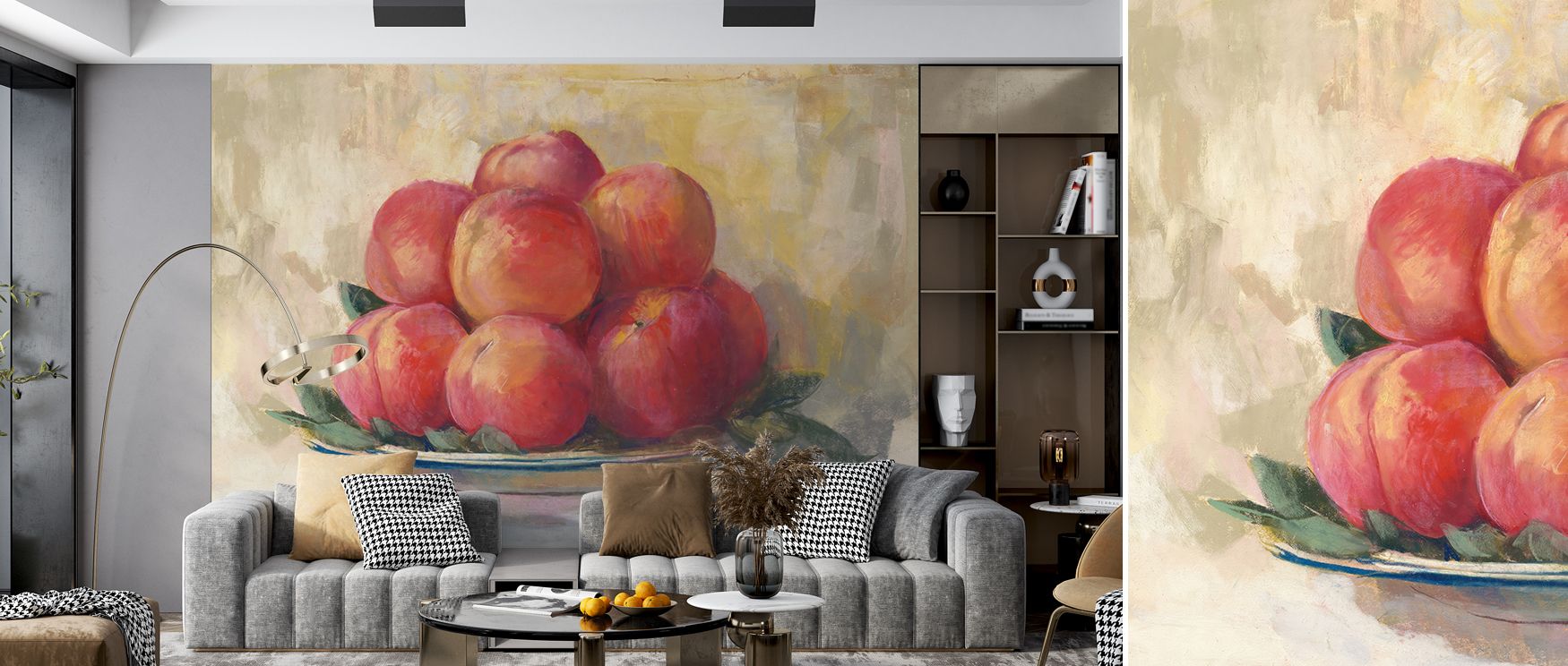 Scenic Fruit Bowl Wallpaper enriches dining areas with engaging cheerful atmosphere where fruit details inspire artistic decor filled with cultural refinement natural beauty and stylish joy consistently.