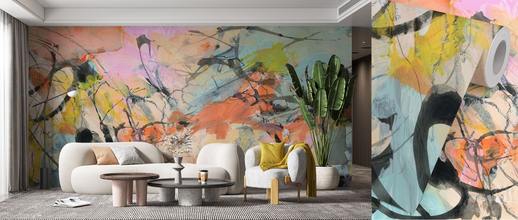 Wallpaper featuring Future Daydreaming Abstract design enriches bedrooms with restful stylish artistry where dreamy abstract patterns inspire calm sanctuary atmosphere filled with cultural refinement modern charm and elegant balance effortlessly.